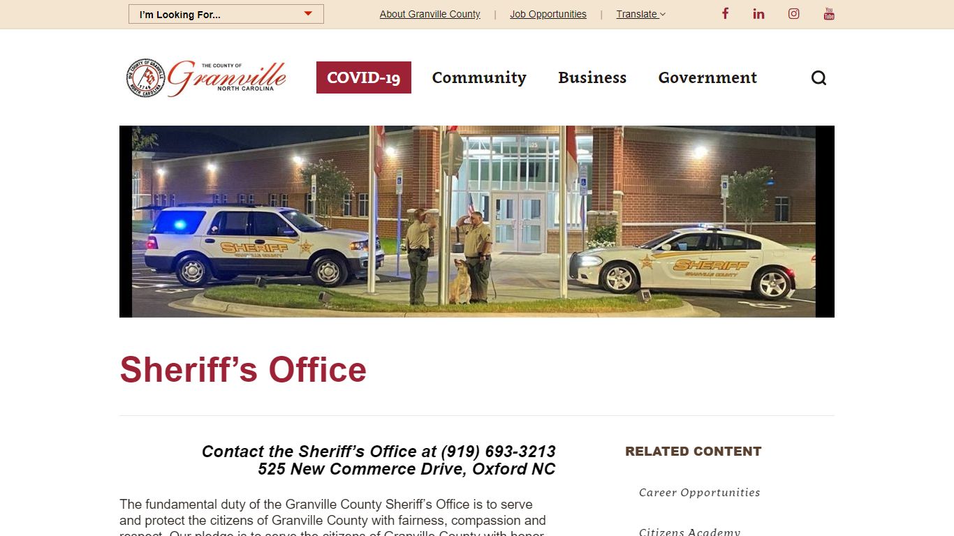 Sheriff's Office - Granville County